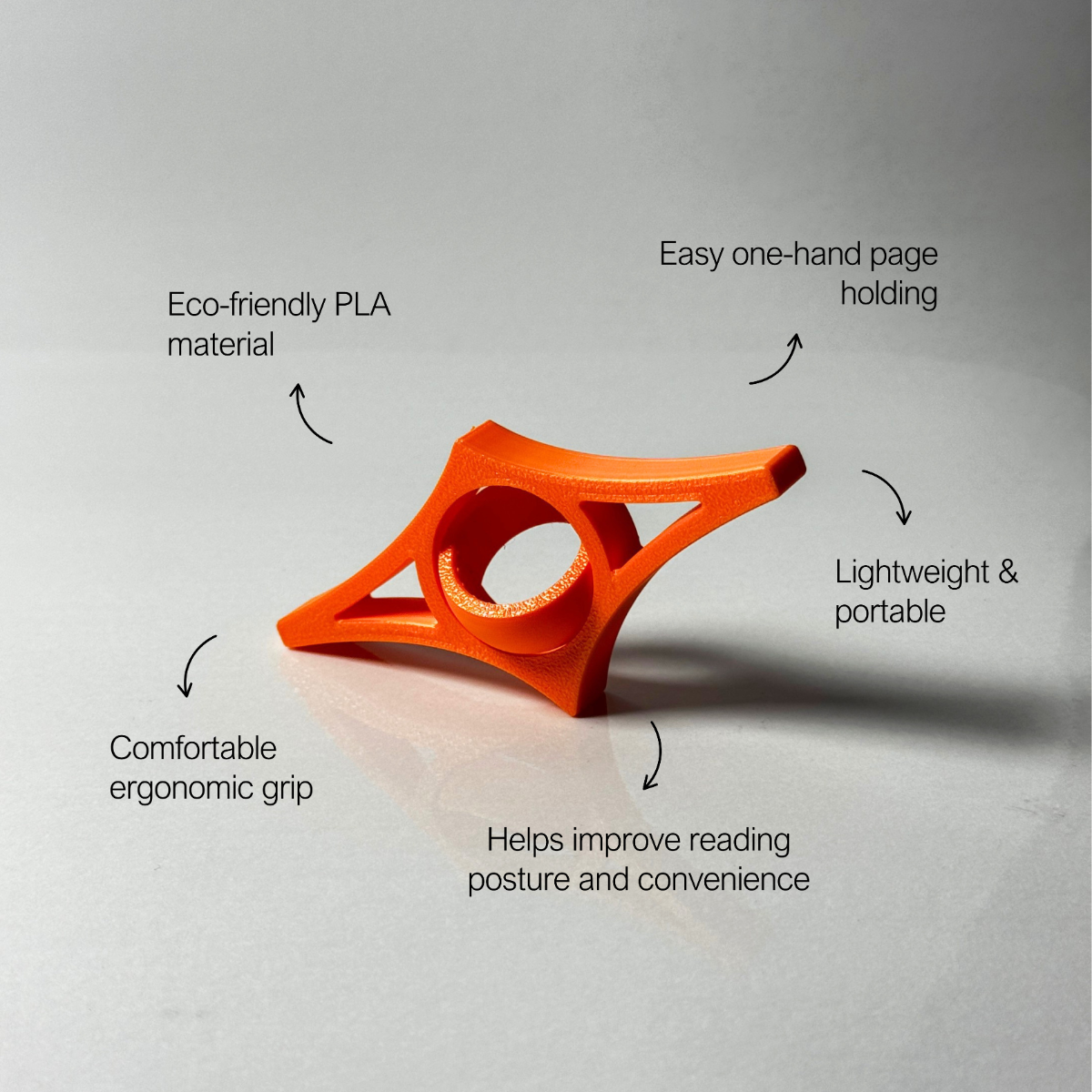 Book Page Holder Thumb Grip | Comfortable One-Hand Reading Tool — view 3
