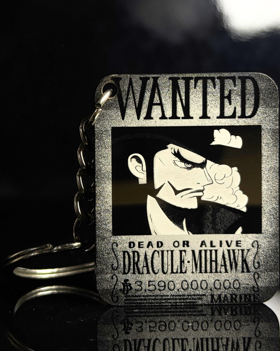 Mihawk Wanted Poster Keychain