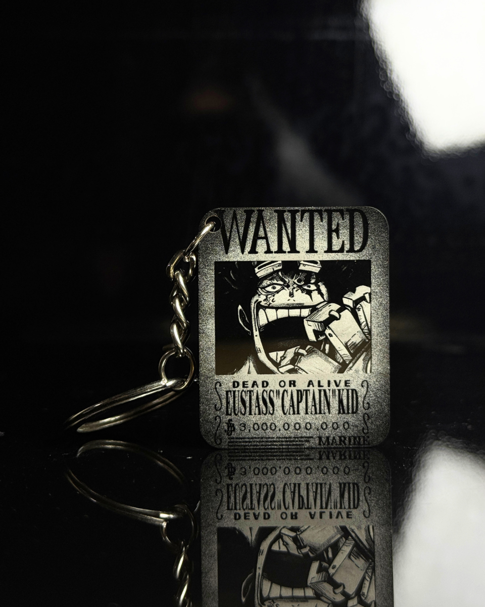 Captain Kid Wanted Poster Keychain